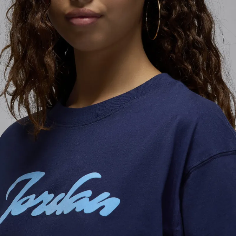 Jordan GRAPHIC T SHIRT T Shirt Women's Midnight Navy/Ice Blue-2