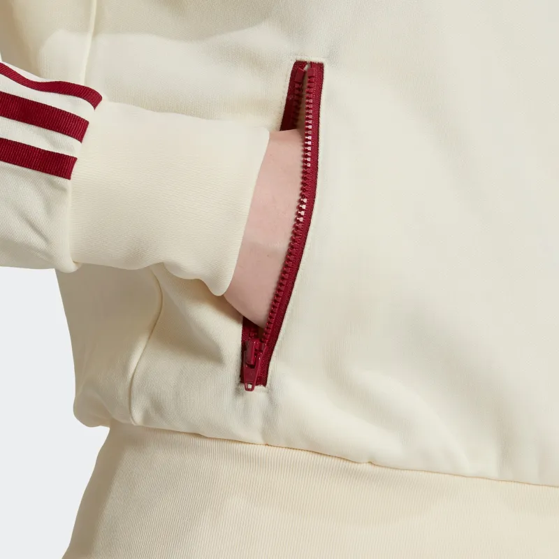 Sporty & Rich X Adidas Quarter Zip Track Jacket Cream/Merlot