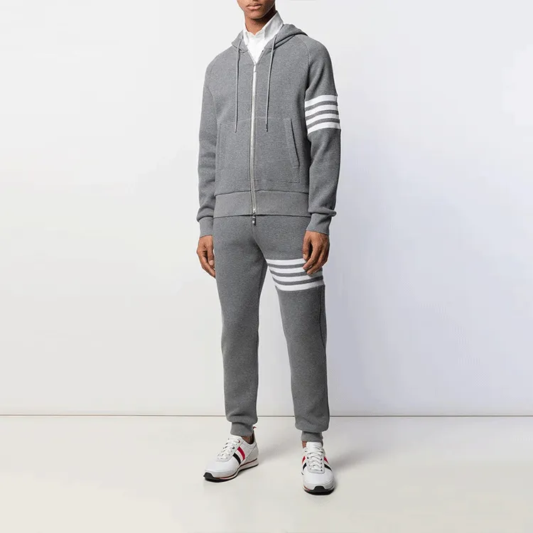 THOM BROWNE 4 Bar Raglan sleeve Waffle Stitch Hoodie-1