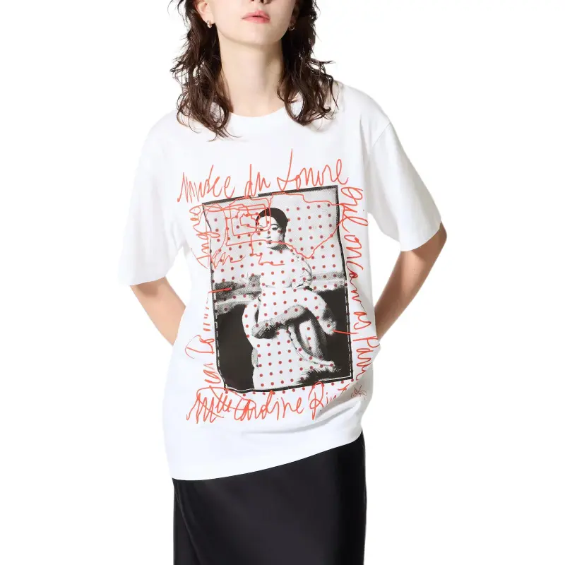 UNIQLO Louvre X Camille Henrot Collaboration T Shirts Unisex White-1