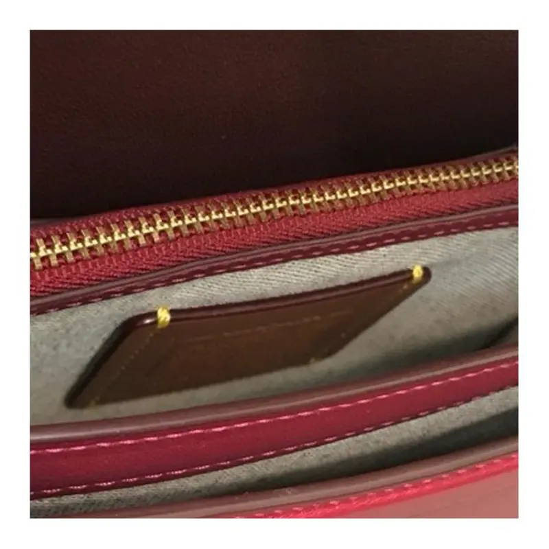 COACH Riley Leather Trunk Bag Small Square Bag One Shoulder Handbag Mini Women's Pink-3
