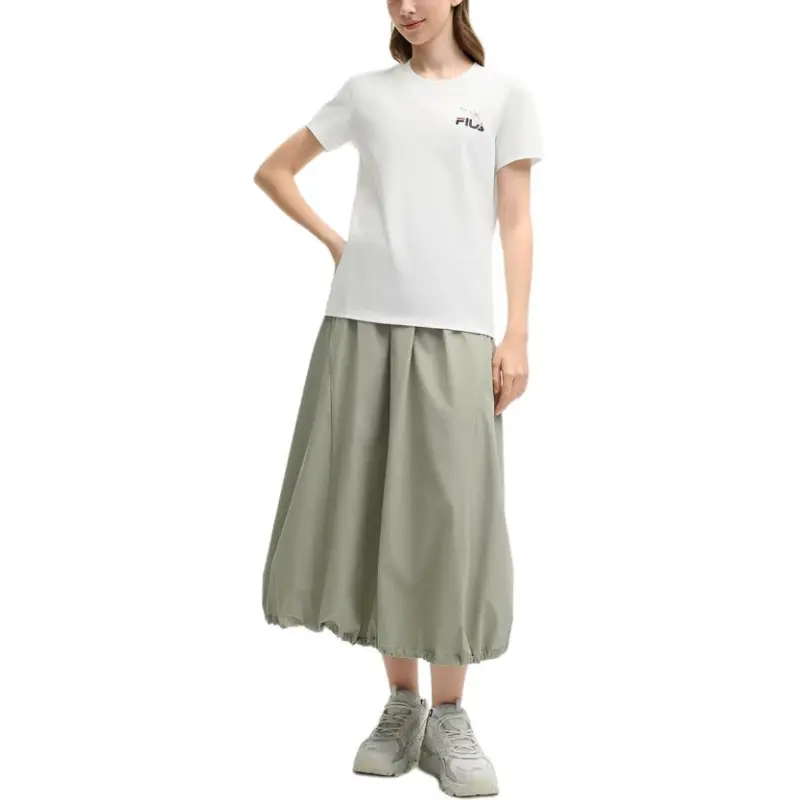 FILA ORIGINALE Casual Long Skirt Women's Green Khaki-2