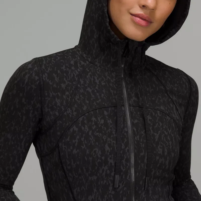Lululemon Define Jackets & Coats Women's Black Gray Leopard Print-4