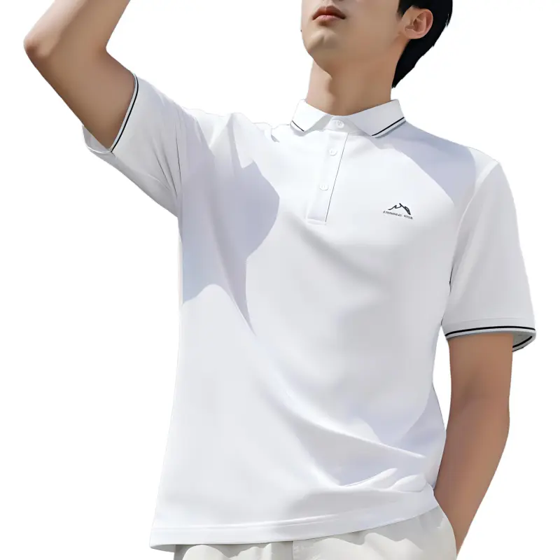 HLA The Mountain Is Not In The High Series Short Sleeved Polo Shirt Men's-30