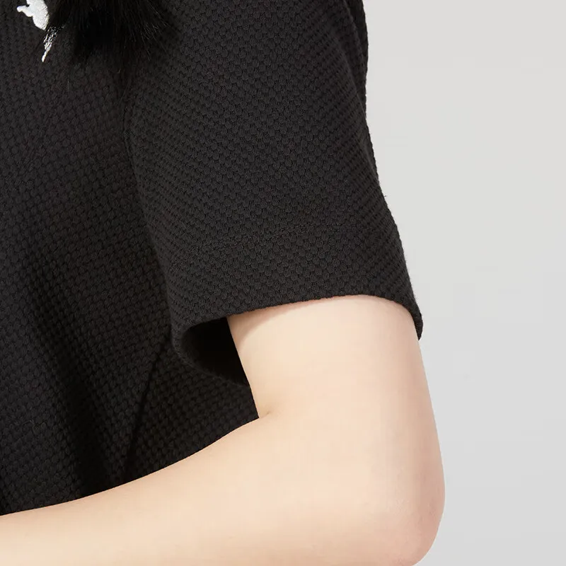 PUMA Short Sleeved Dresses Women's Black-6