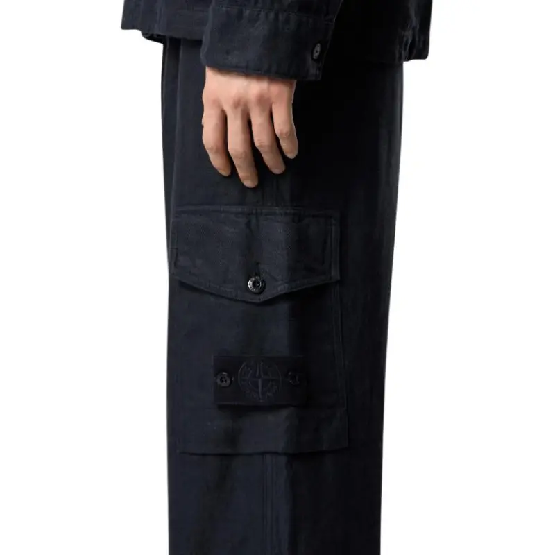 STONE ISLAND Ghost Collection SS25 Cargo Pants Men's Marine Blue-2
