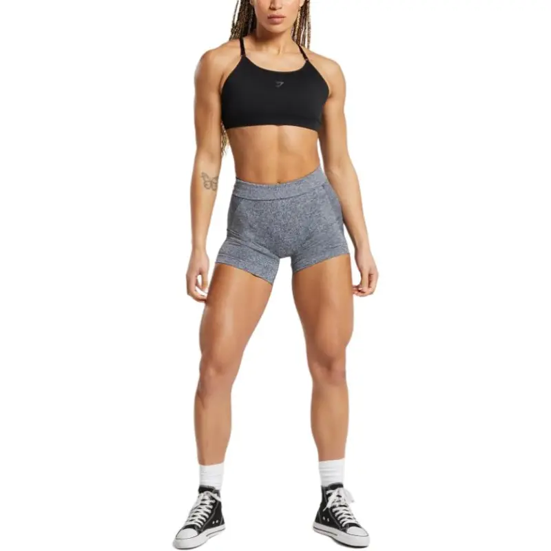 GYMSHARK Sports Shorts Women's Titanium Blue/Asphalt Gray-1