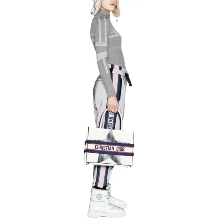 DIOR Quarterly New Products Cashmere Sweaters Women's Gray-2