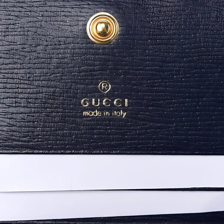 GUCCI Horsebit 1955 Cow Leather One Shoulder Handbag Crossbody Bag Regular Women's Dark Blue-4