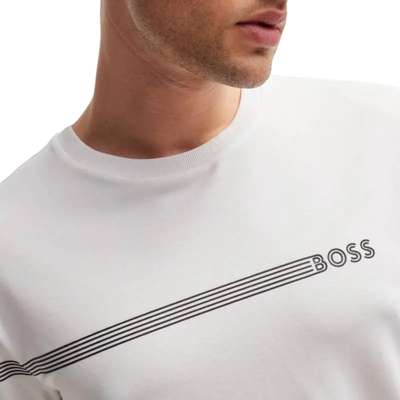 HUGO BOSS Logo Printed Crewneck T Shirt-3