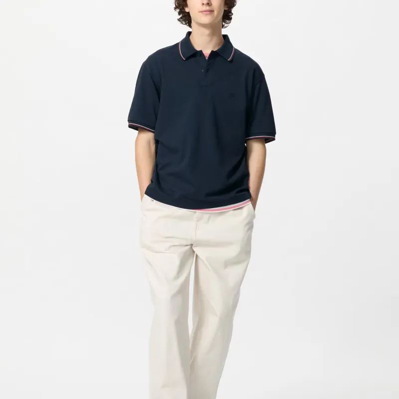 UNIQLO x JW Anderson SS25 Polo Shirt Unisex Marine Blue-2