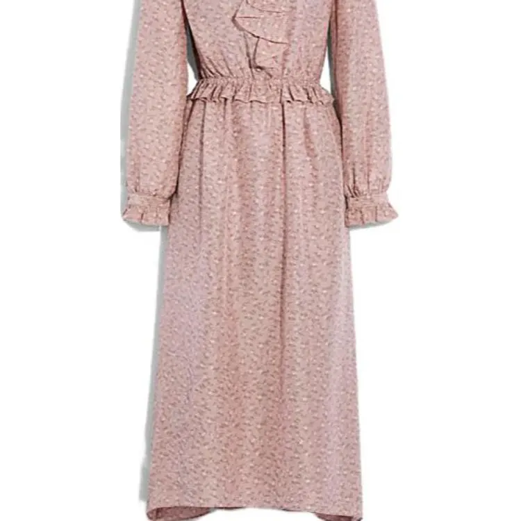 COACH Long-Sleeved Dresses Women's Pink-4