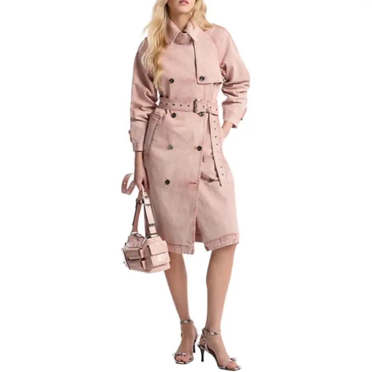 MICHAEL KORS Garment-Dyed Denim Trench Coat-1