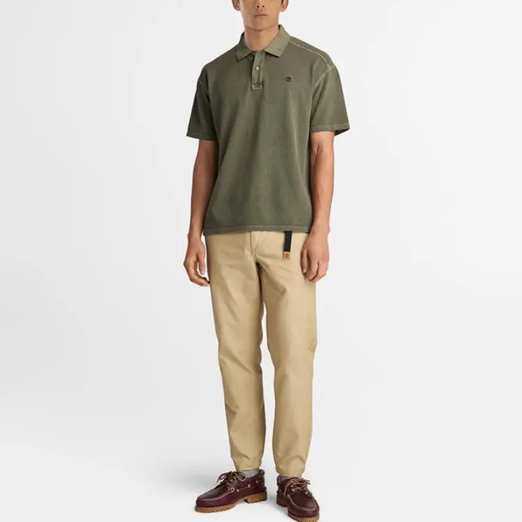 Timberland Polo Shirt Men's Army Green-5