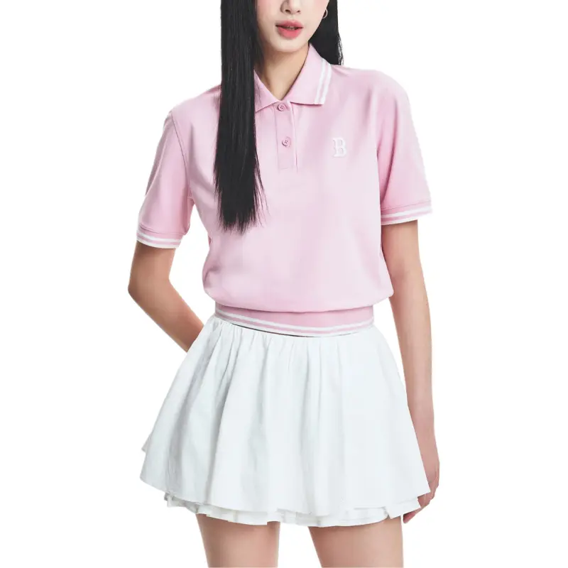 MLB Polo Shirts Women's Pink-2