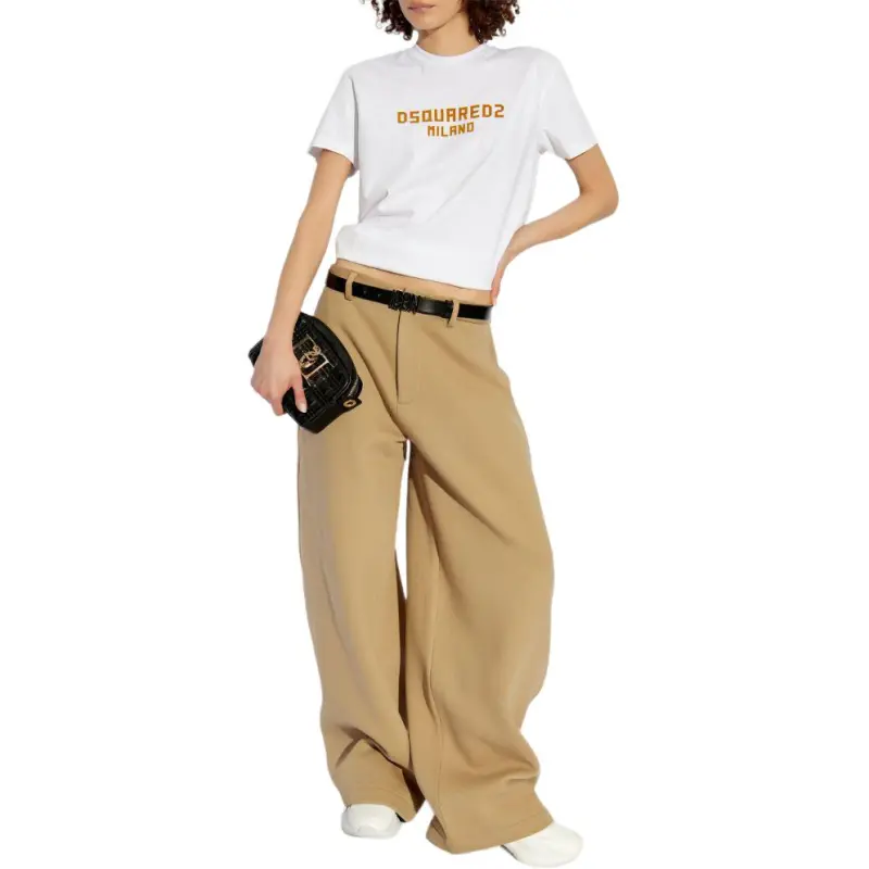 DSQUARED 2 Icon Logo Wide Leg Trousers-1