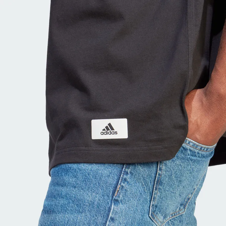 Adidas Lounge T Shirts Men Black-4