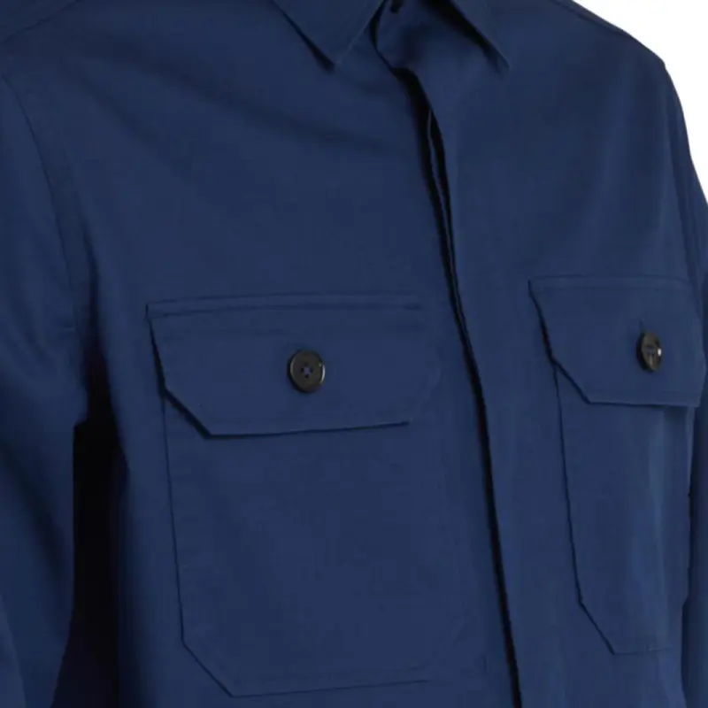 Ermenegildo Zegna Curved Hem Twill Shirt-4