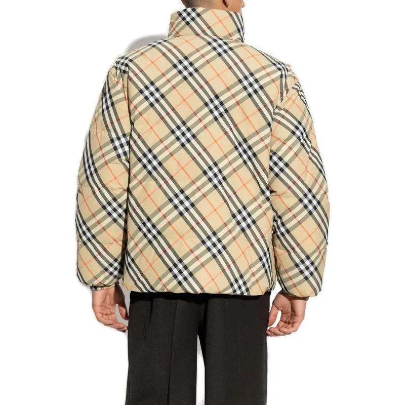 Burberry Checked Zip Up Reversible Padded Jacket-4