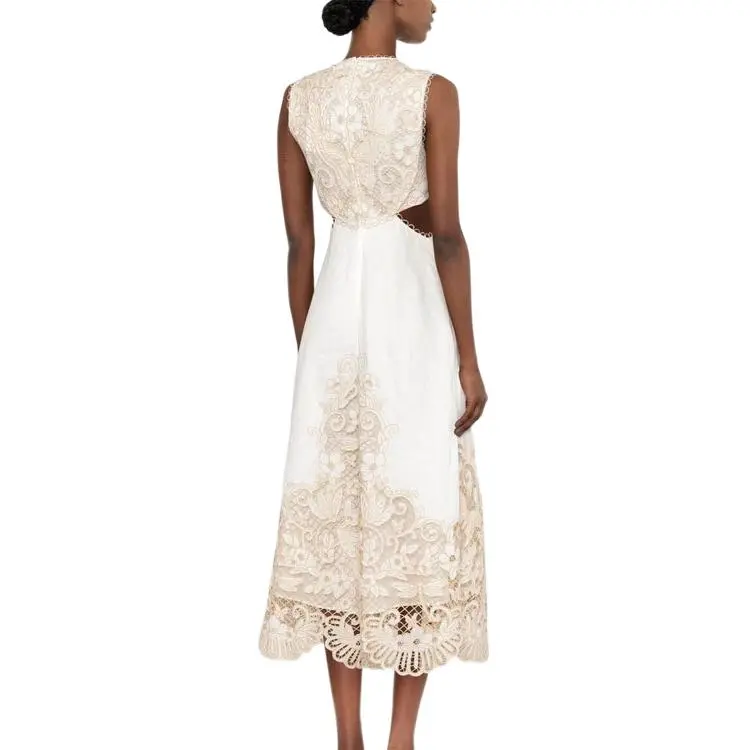 Zimmermann FW22 Sleeveless Dress Women's White-3