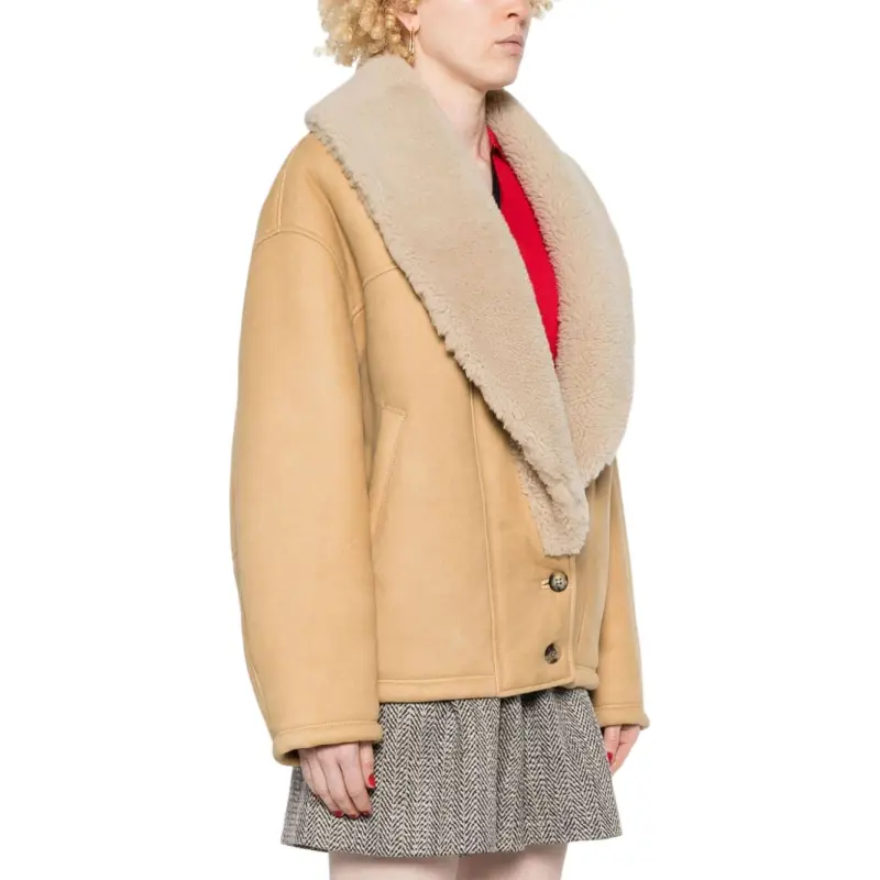Golden Goose Single Breasted Shearling Jacket-4