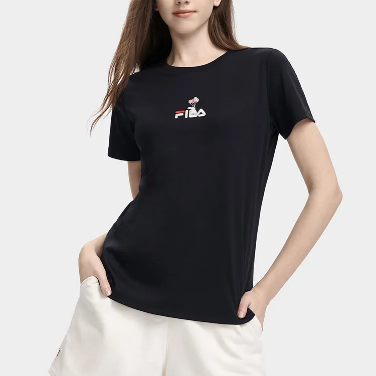 FILA T Shirts Women's Jet Black-3
