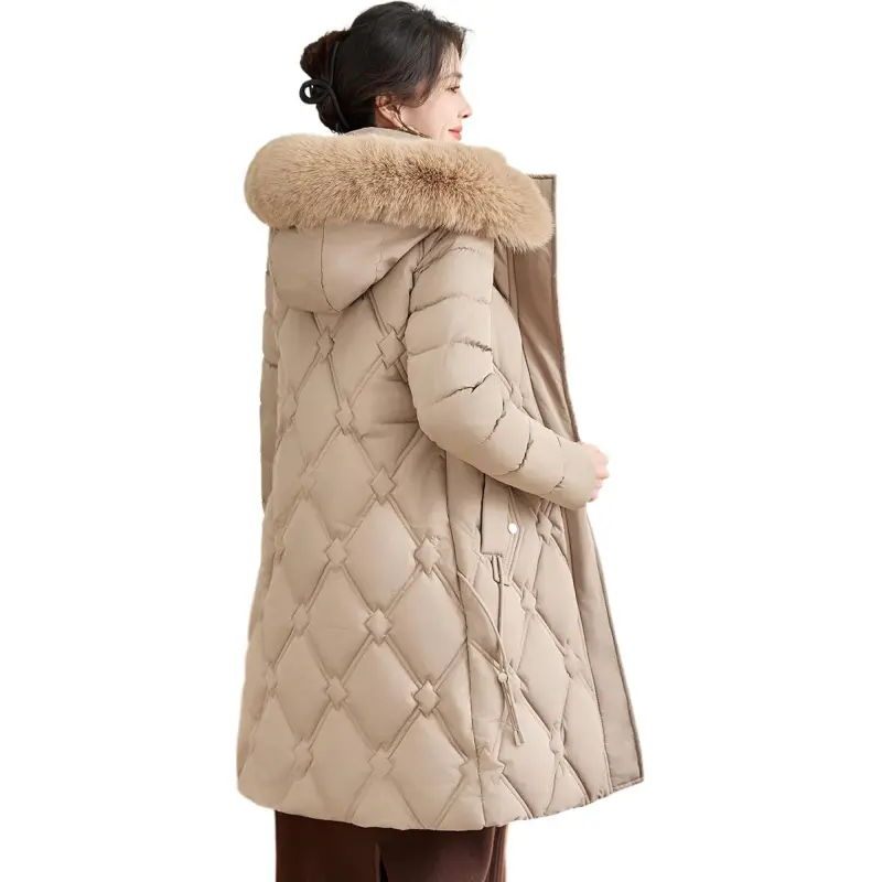CARBAMMI Puffer Jacket Women's Khaki-3