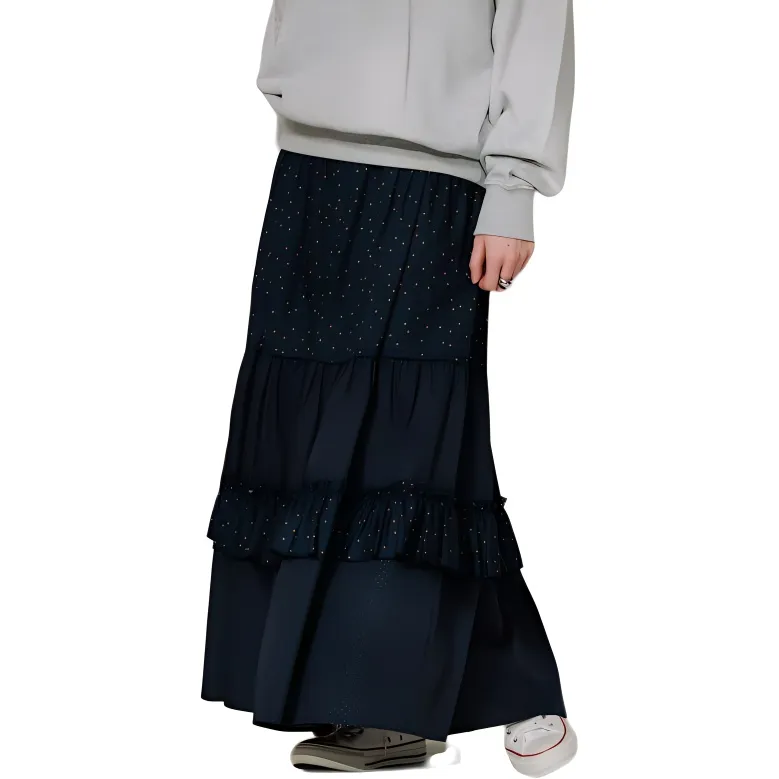 FREAK'S STORE Casual Long Skirt Women's Marine Blue-2