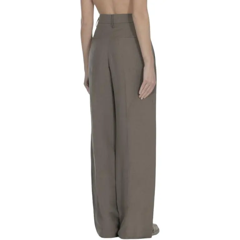 Brunello Cucinelli Fluid Twill Loose Pleated Trousers-3
