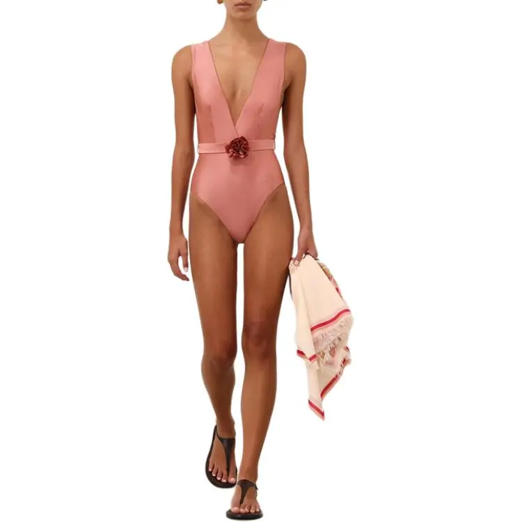 Zimmermann Lucky Plunge Flower Swimsuit-2