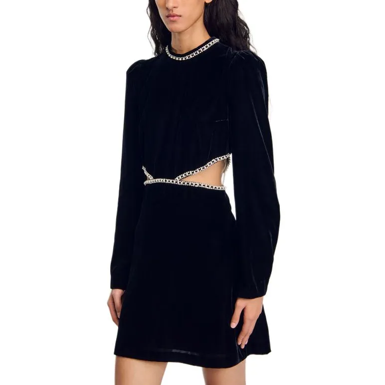 Sandro Velvet Mini Dress-3