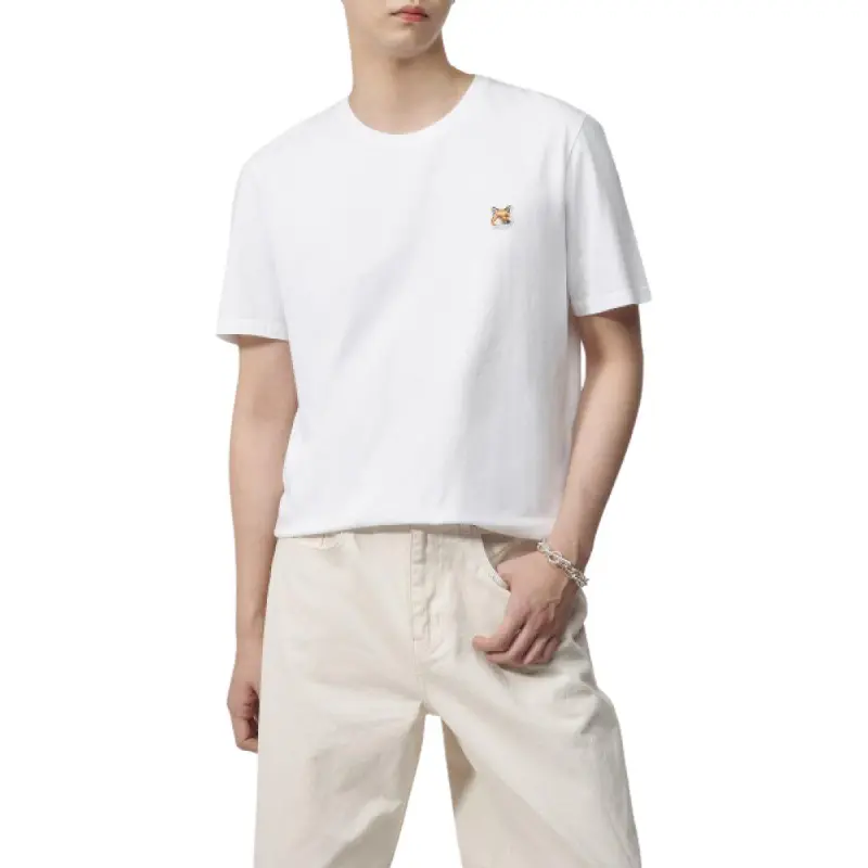 Maison Kitsune Fox Head Patch Crewneck T Shirt-3
