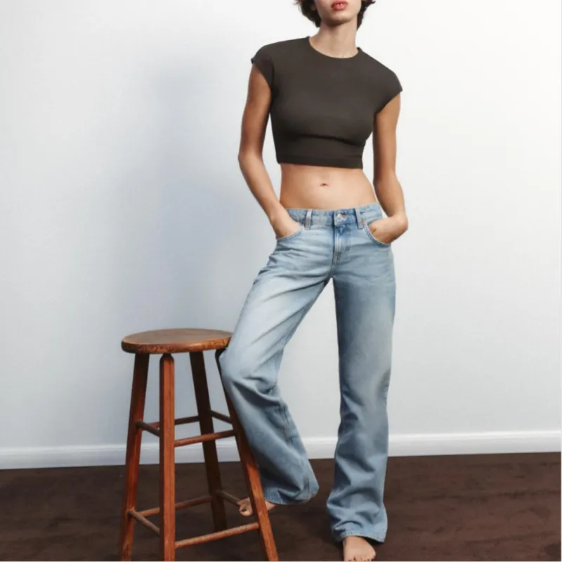 ZARA Trf Jeans Women's Light Blue-2