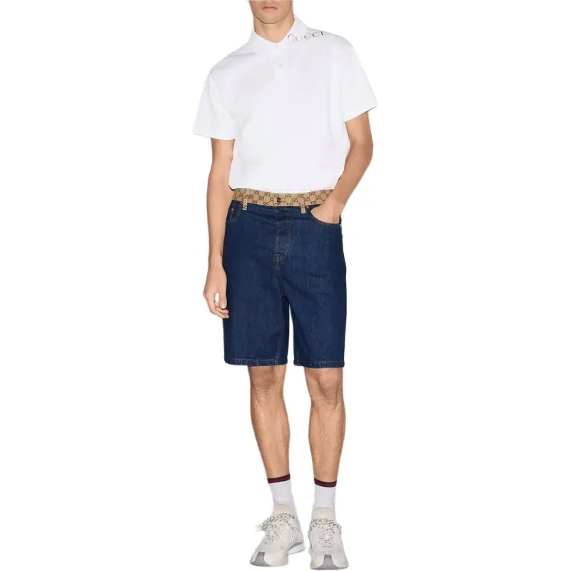 GUCCI Printed Short Sleeve Polo Shirt-3