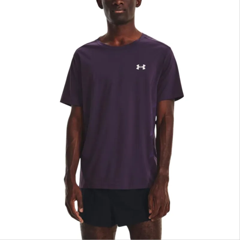 Under Armour T Shirts Men Formal Wear Purple-3