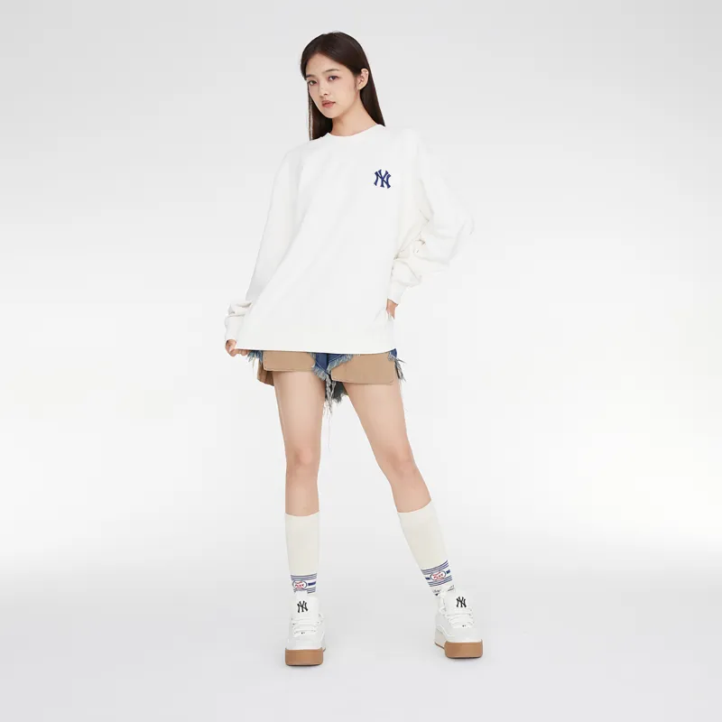 MLB New York Yankees Sweatshirts Unisex Ecru-4