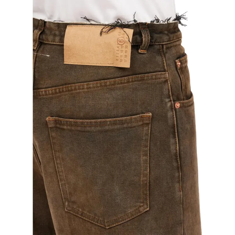 MM6 Maison Margiela Acid wash Mid rise Jeans-6