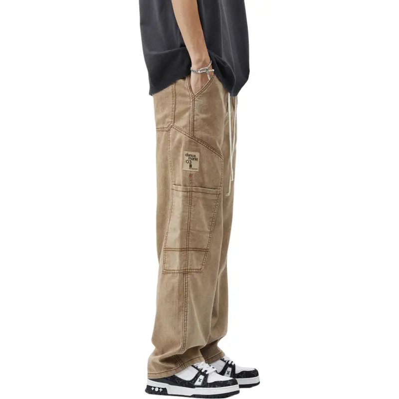 SONGS ALONG Casual Pants Men's Brown-6