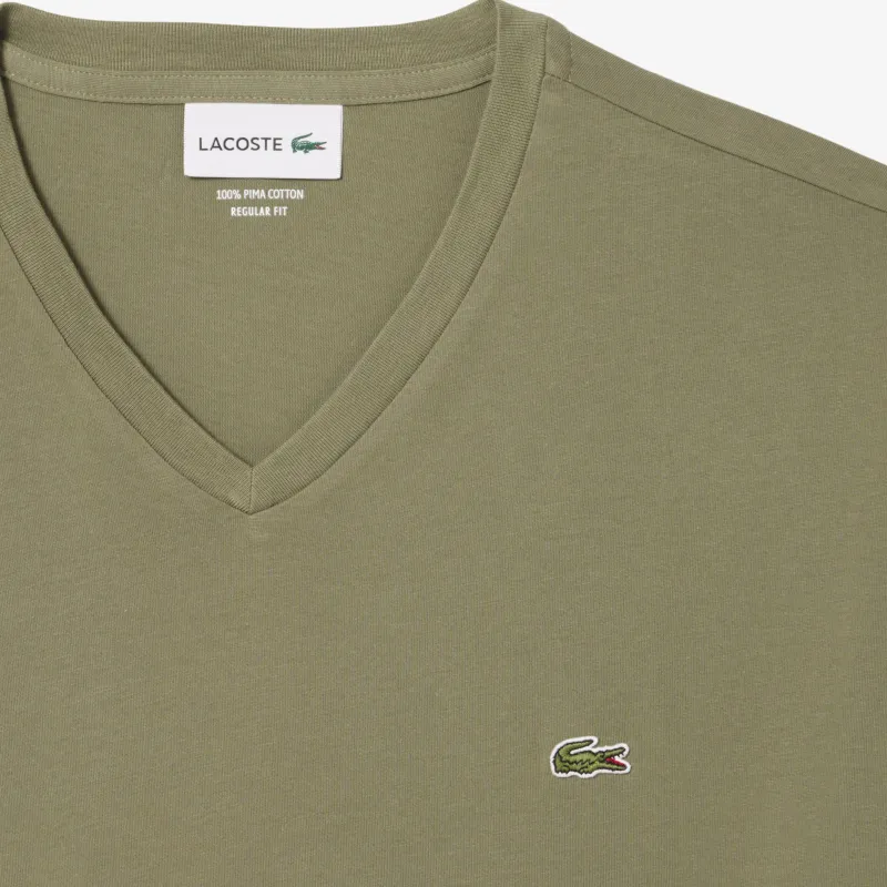 LACOSTE T Shirt Men's Khaki Green-3