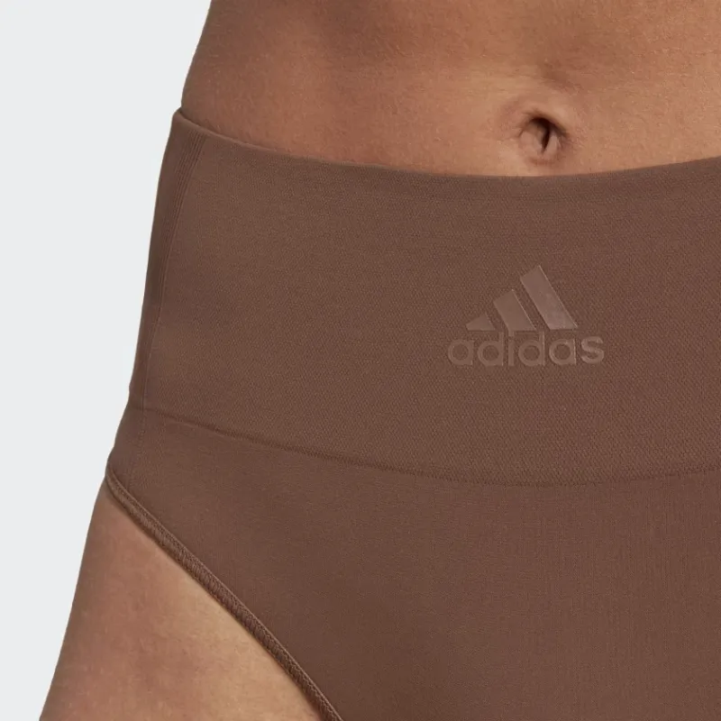Adidas ACTIVE SEAMLESS MICRO STRETCH THONG UNDERWEAR Underpants Women's 1 Pack Coffee-2