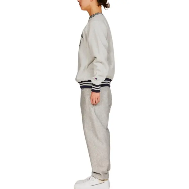 Champion Reverse Weave FW24 Sweatshirt Unisex Silver Gray/Marine Blue-1