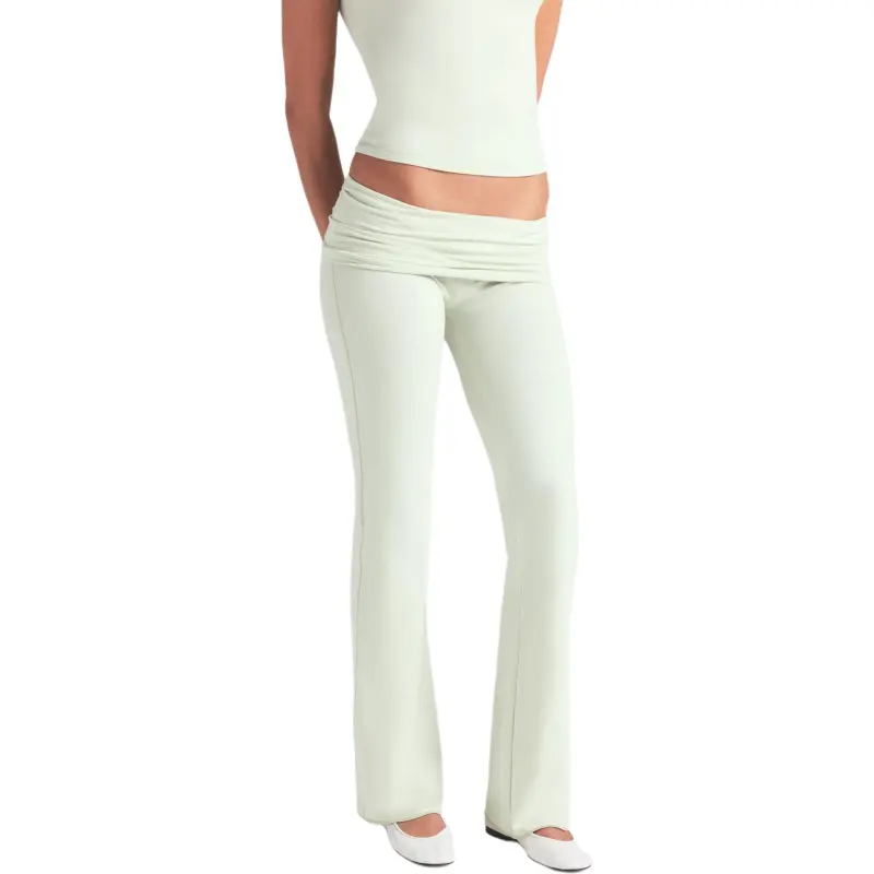 SKIMS SS25 COTTON JERSEY FOLDOVER PANT Casual Pants Women's SPEARMINT/Spearmint-1