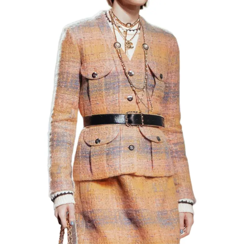 CHANEL Jackets Coats Women's Orange-3