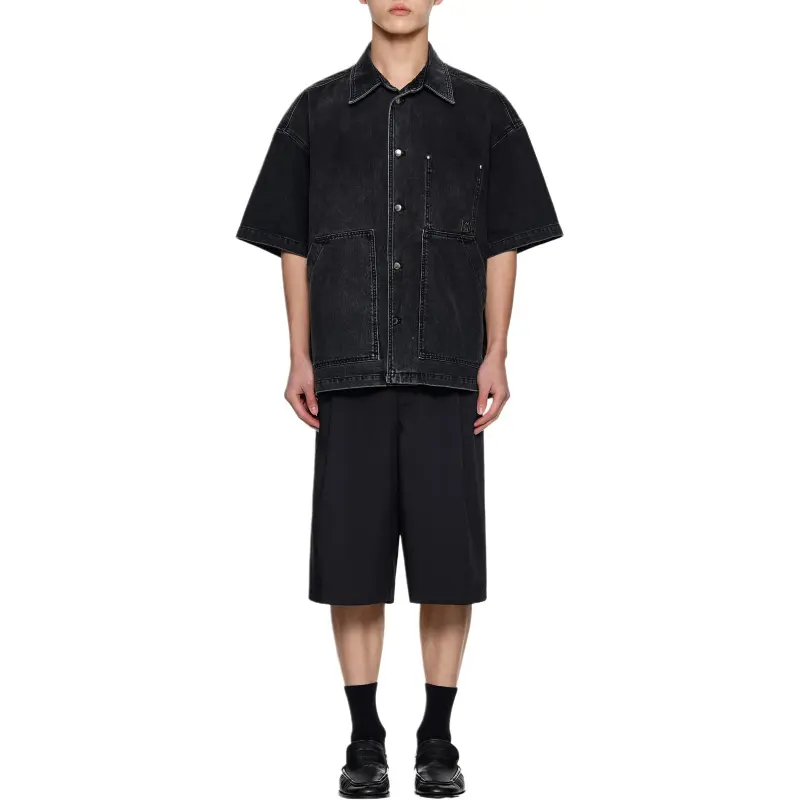 WOOYOUNGMI Shirts Men Black-2
