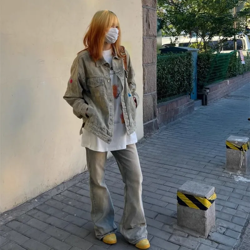 PAINT STAIN Denim Jacket Unisex-4
