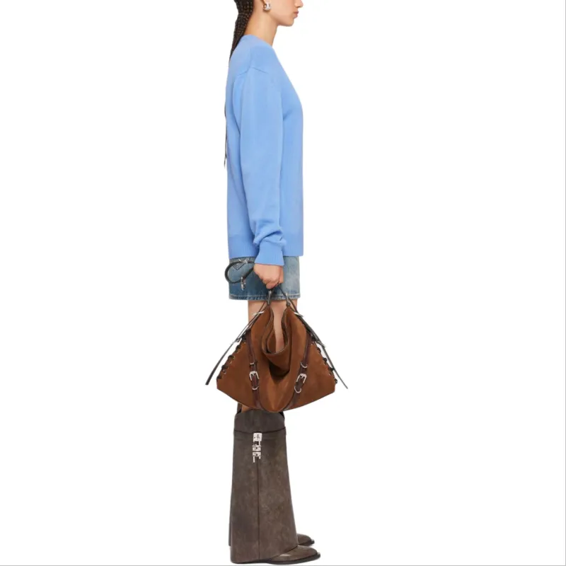 Givenchy Chain Detailed Mini Denim Skirt 'Medium Blue'-4