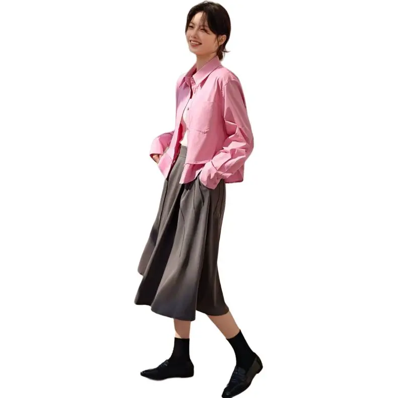 Mu Xiao Xin Shirts Women's Fuchsia-2