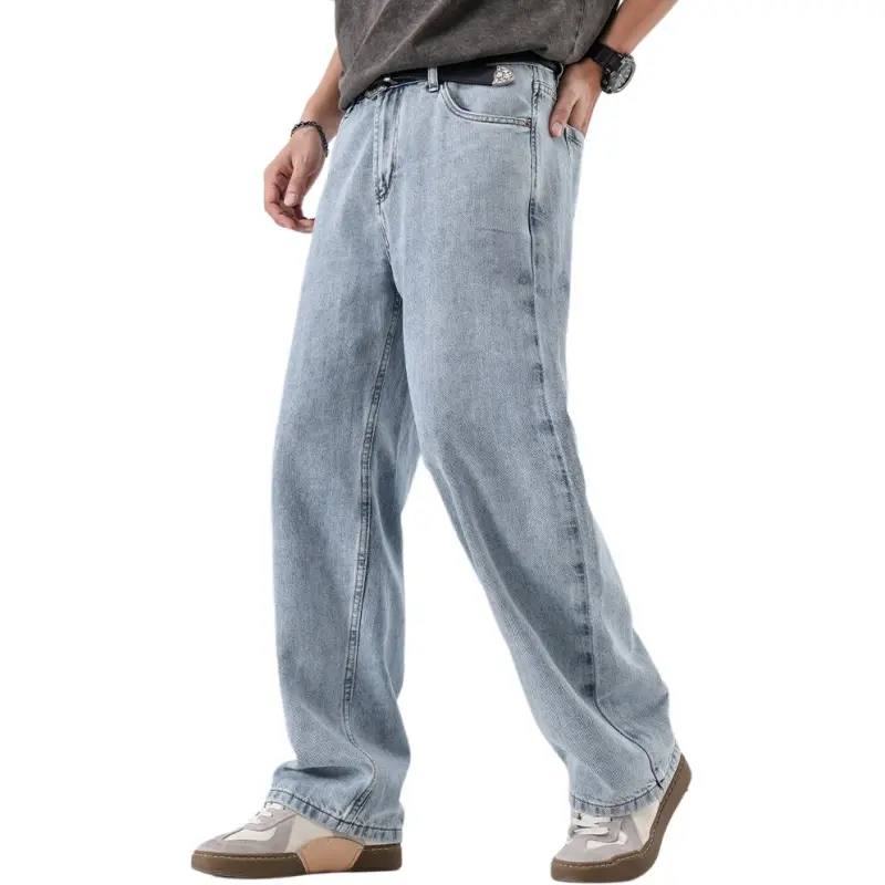 VALKOMM Jeans Unisex Bleached White Blue-4