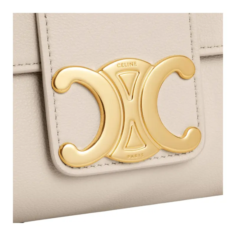 CELINE Victoire Calfskin Crossbody Bag, Shoulder Bag Medium Size Women's Light Beige-5