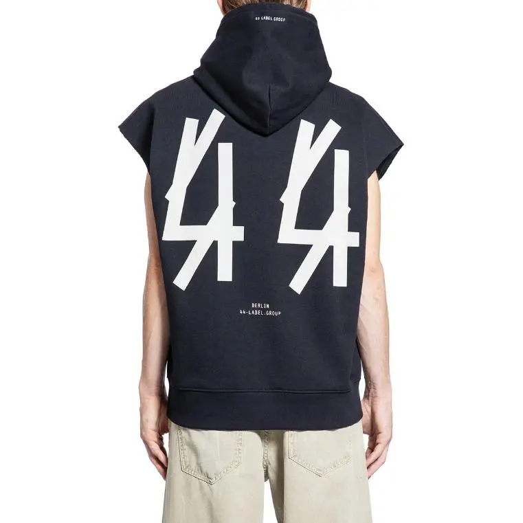 44 Label Group Sleeveless Hooded Sweater-1